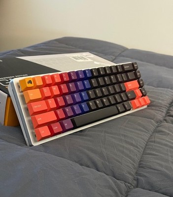 Glorious GMMK 2 65% White Custom Mechanical Keyboard,Lubed Panda Switches + GPBT