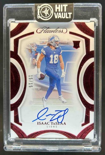 2025 Panini Flawless Isaac TeSlaa Rookie Frame Signatures Ruby RC Auto #/15