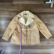 70s VTG Swingster Santa Fe Faux Shearling Jacket Mens XXL Sherpa USA Made 401117