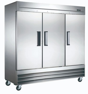 Oliver Commercial Triple 3 Door Reach In Refrigerator Cooler Fridge R72