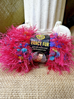 Lion Brand Fancy Fur Yarn   Party Pink (Color #295) · Novelty Eyelash Fur Yarn