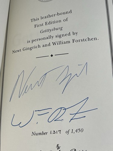 Gettysburg - New Gingrich And Wm Forstchen - Easton Press Signed First Edition - Picture 2 of 4