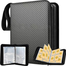 Trading Card Binder 4 Pocket, Collectible Trading Card Albums with 50 Removable
