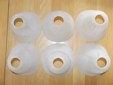 6 alte lampenschirme Milchglas