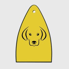 GUITAR TRUSS ROD COVER Engraved Etch Paul Reed Smith PRS USA - DOG Puppy YELLOW