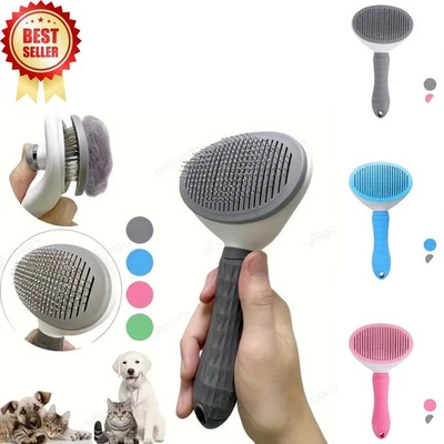 Hair Remover Pet Brush for Dog Cat Grooming Tool Self Cleaning Slicker Comb NEW