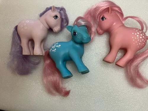 VTG G1 Lot Of 3 MLP Blossom Cotton Candy Bowtie Read Description My Little Pony 