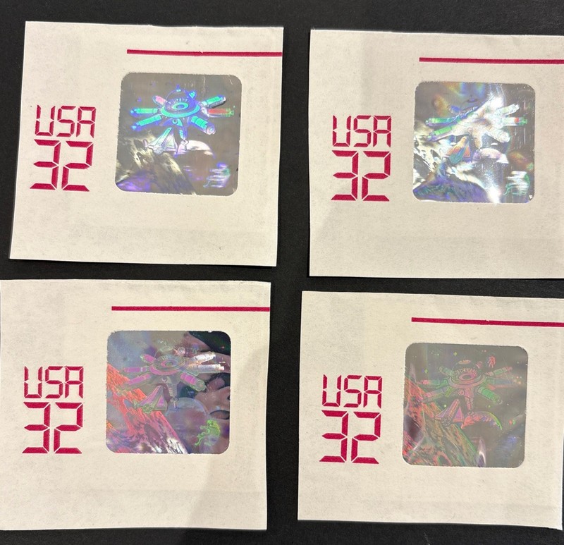 Scott U639, 32c Hologram Space Station And MNH 25c Cutout x4