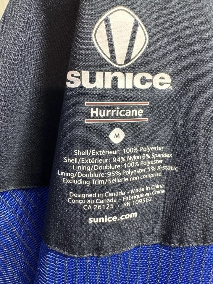 Chaqueta de golf Sunice Hurricane Ultimate V2 para hombre talla mediana Gore-Tex negra azul Foto 3 de 4