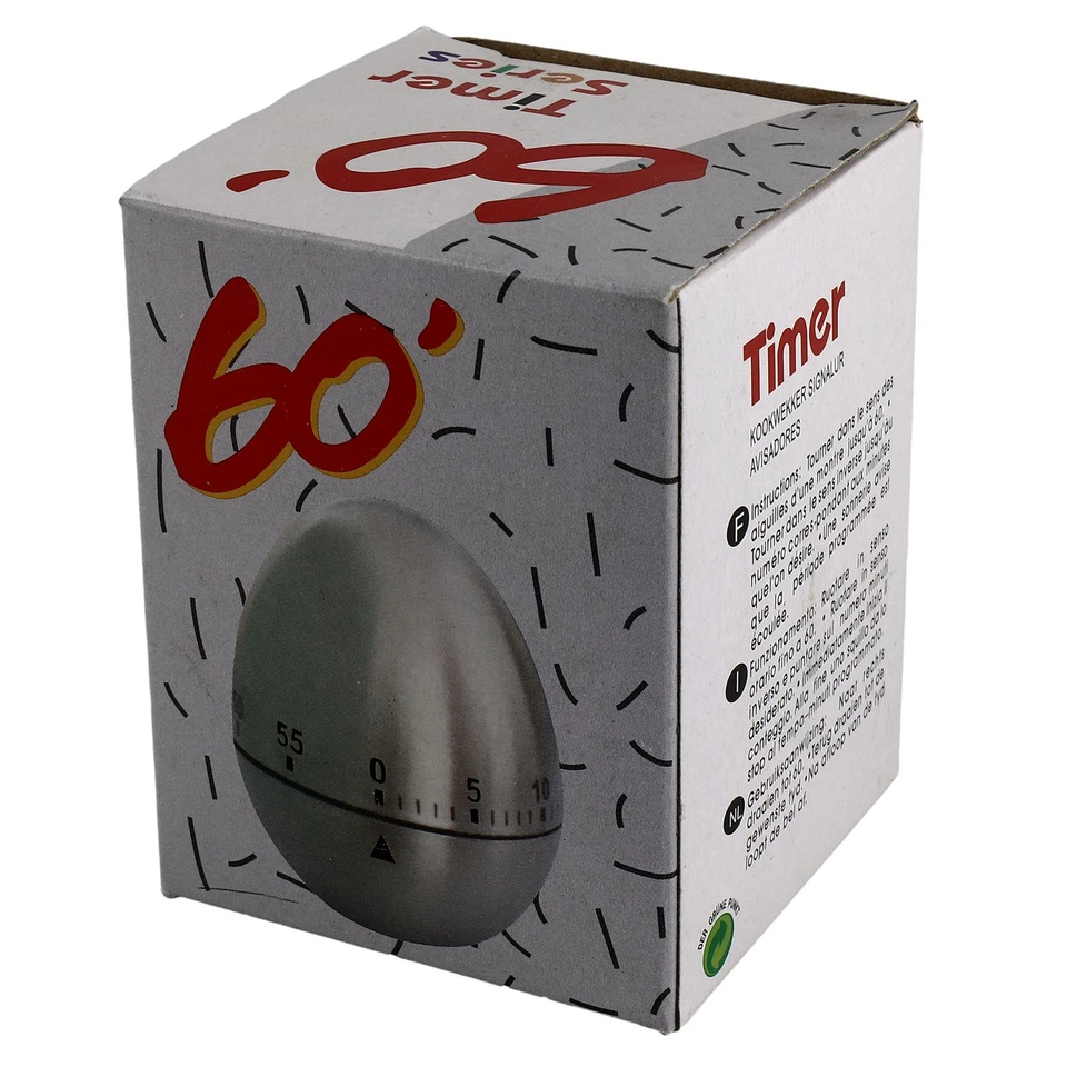 Divertente timer per le uova contaminuti per la cucina originale argento d'uovo - Immagine 4 di 4