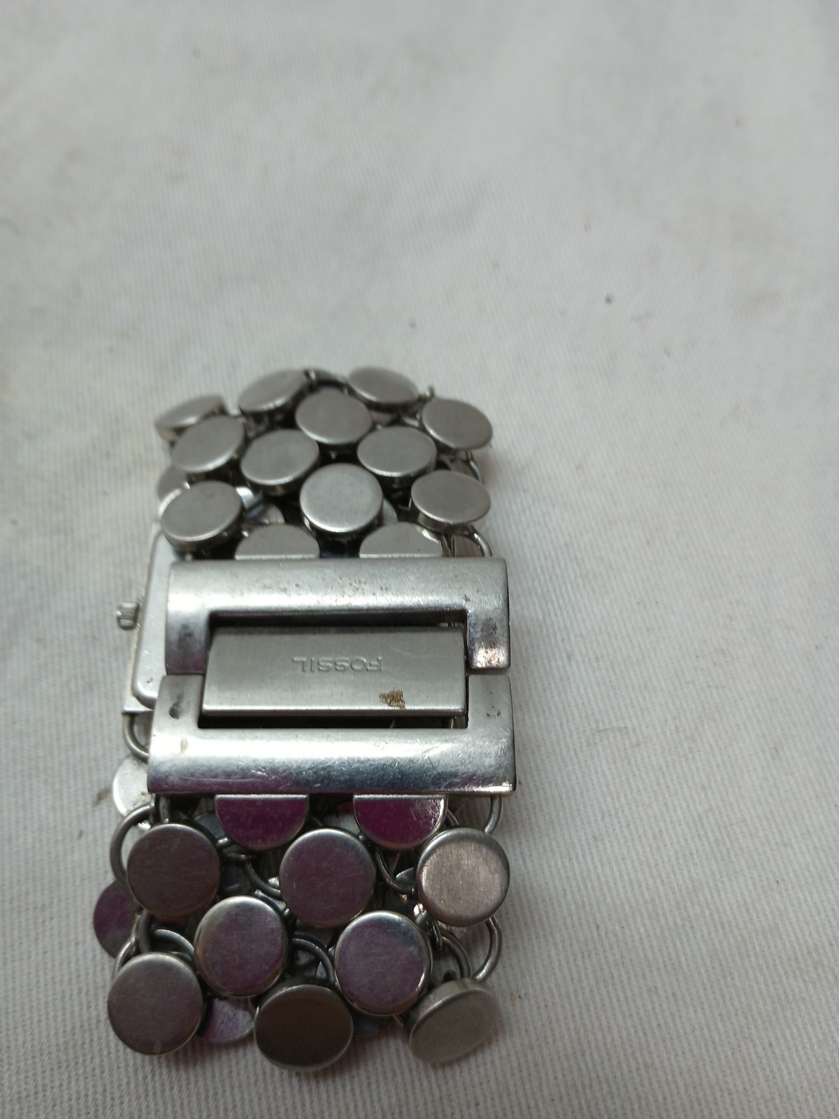 Fossil Geometric Rectangle Face With Circular Lin… - image 3