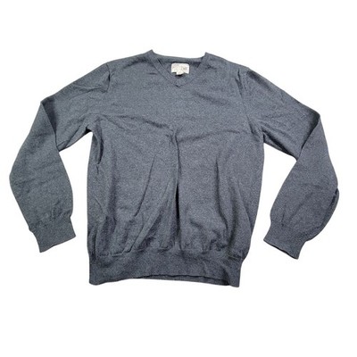 Article 365 Sweater Men's M Gray V-Neck Pullover Long Sleeve Casual Cozy Classic