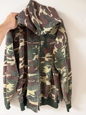 Vintage Camo Zip-Up Hoodie 70?s Made In USA Talon Zipper Sz large