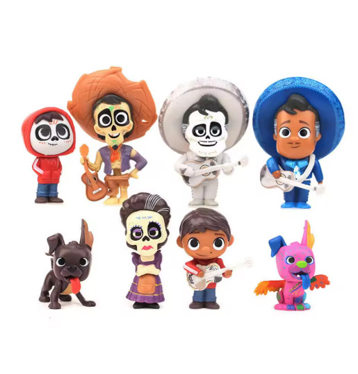 HOT 8pcs/set Movie Pixars COCO Cute Character Figure Model Toys