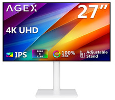 Monitor 4K (3840x2160), 400 cd/m², IPS Z-Edge AGEX 27” regolabile bianco