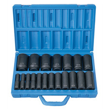Grey Pneumatic 1319d 12 Inch Drive Sae Impact Socket Set 19 Piece Case Grey Pneumatic 1319d 12 Inch Drive Sae Impact Socket Set 19 Piece Case