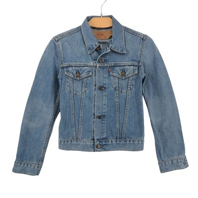 Vintage Levi's Strauss & Co Damen 70590 04 - Denim Trucker Jacke Mantel GRÖSSE