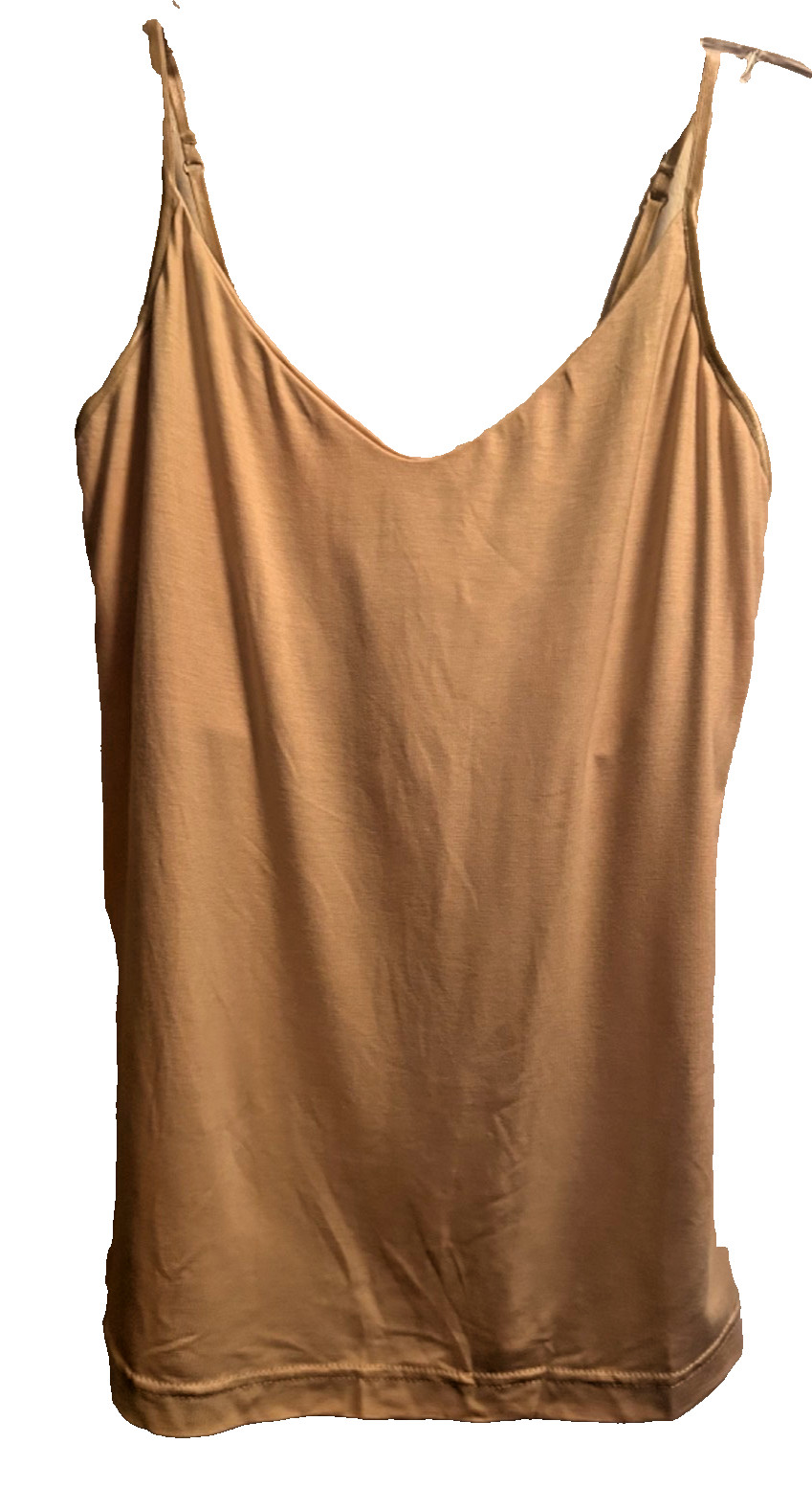 Cosabella Talco V-Neck Small Camisole Sand Shelf Bra Adjustable Straps Soft NWT