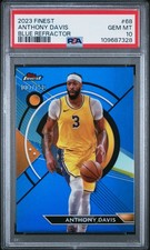2023 TOPPS FINEST BLUE REFRACTOR #68 ANTHONY DAVIS 7/150 PSA 10