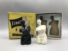 Vintage Venus de Milo 1940er Akt Frau Büsten Salz & Pfeffer Streuer Alt Antik
