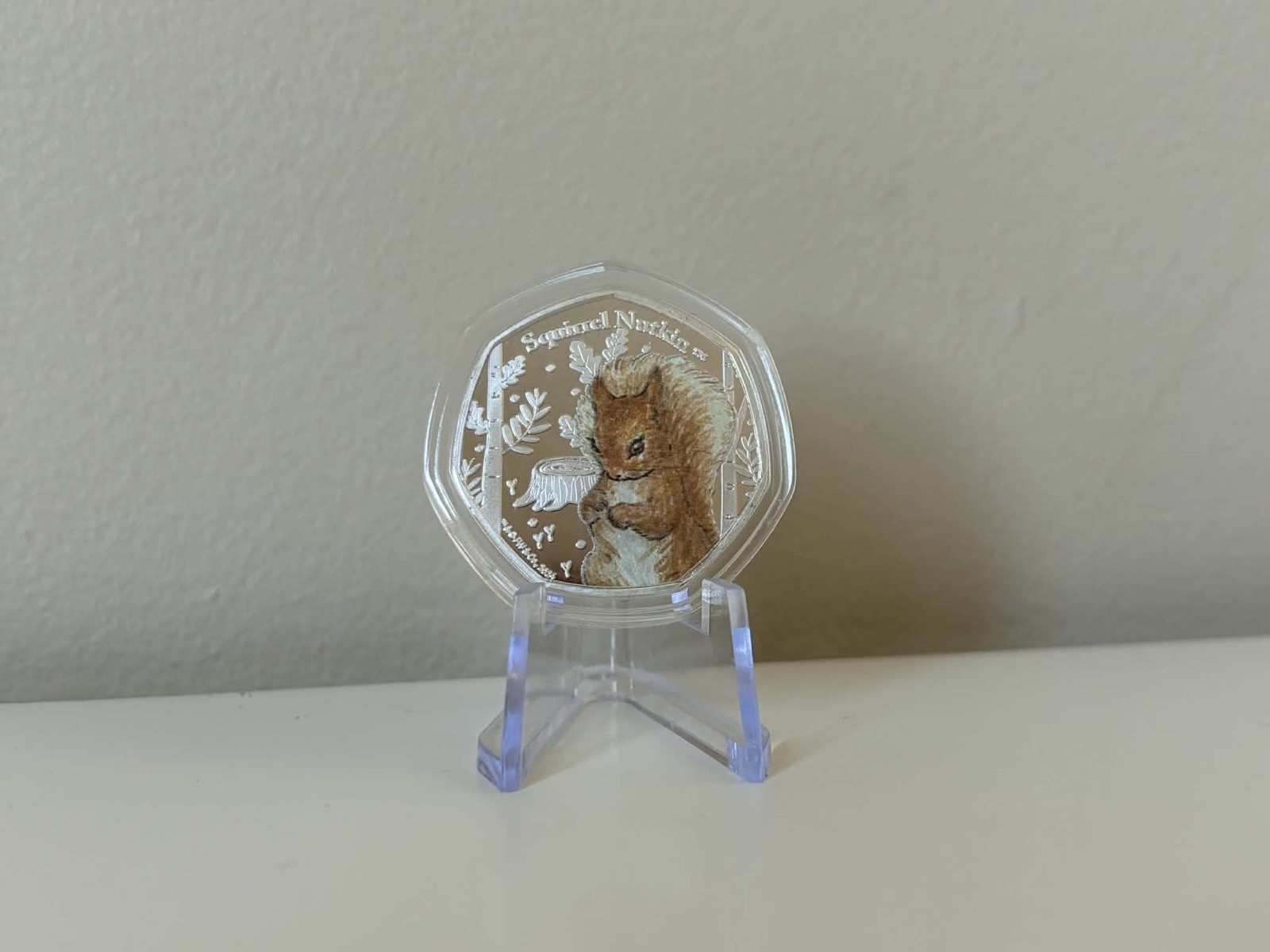 Beatrix Potter Tale of Peter Rabbit Colour Silver Coin 2024 - Squirrel Nutkin