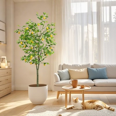 Künstlicher Zitronenbaum mit realistischen Stämmen und Blättern 150cm/180cm