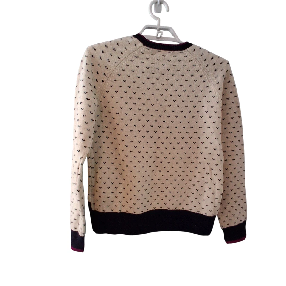 Brooks Brothers Rojo Polar Suéter Mujer Mediano Esquí Nórdico Lana Jersey Foto 3 de 4