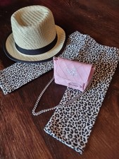 American Girl Truly Me 18-inch Doll Sweet Accessories Leopard Pants Purse Fedora