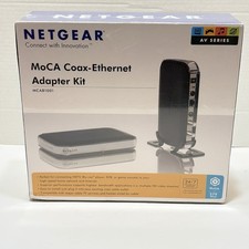 MoCA Coax Ethernet Adapter Kit MCAB1001 Netgear AV Series 270 Mbps New Sealed