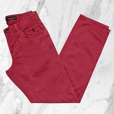 JECKERSON Jeans Uomo Toppe Rosso Lampone Raro Colore Ottimo Stato Tg 34 / 48 ITA