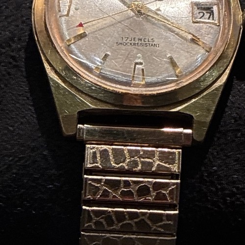 Orologio Vintage 18k GP WALTHAM Antiurto DATA Carica Cal R614 - Foto 6 di 16