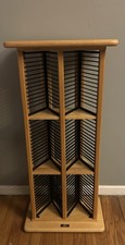 AUVICASE Wooden CD Storage Tower Rack 33.5 Inches Tall Holds 84 CDs