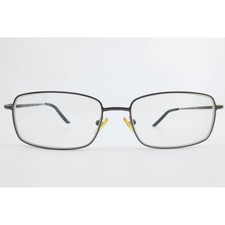 Saki Japan Handmade MOD 313 Eyeglasses Gunmetal Rectangular Frames 56-17-145