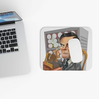 Alan Turing-Inspired Mousepad   Style, Comfort, and Computing Genius - 9'' × 8'',