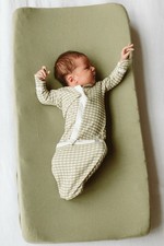 Goumi Baby Nursery Changing Pad Cover Bamboo Organic Cotton Artichoke Green NEW