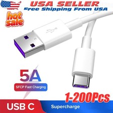 USB Type C Data Cable 5A Fast Charging USB-A to USB-C Charger lot Cord For Phone