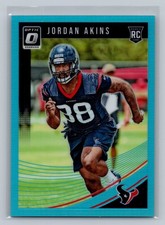 2018 Donruss Optic Jordan Akins Aqua #/299 Rookie #141
