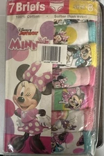 Minnie Mouse Panties Little Girls' 7-pack Briefs Size 8 Cotton Underwear