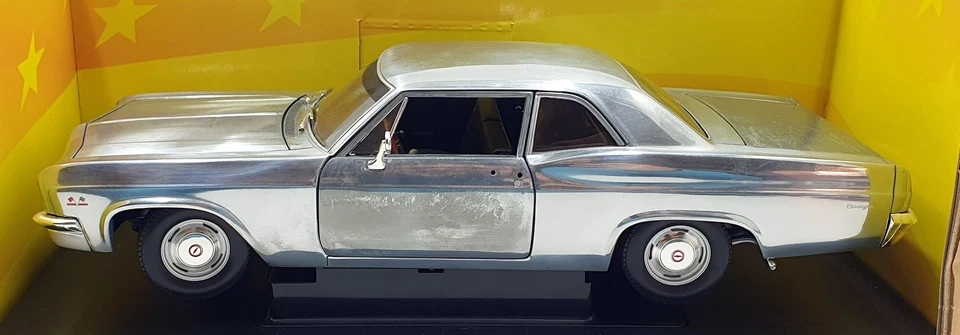 Ertl 1/18 Scale Diecast 36673 - 1966 Chevrolet Biscayne - Chrome - Image 4 of 4