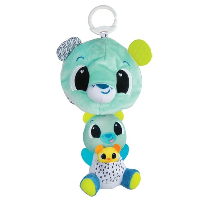 Lamaze L27469 3-in-1 Clip & Go Bear, Mitnführen, Kinderwagen Babyspielzeug, Spie