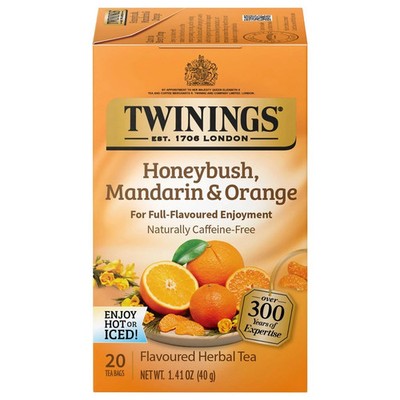 Twinings Honeybush Herbal Tea with Mandarin and Orange 20 Count Pack