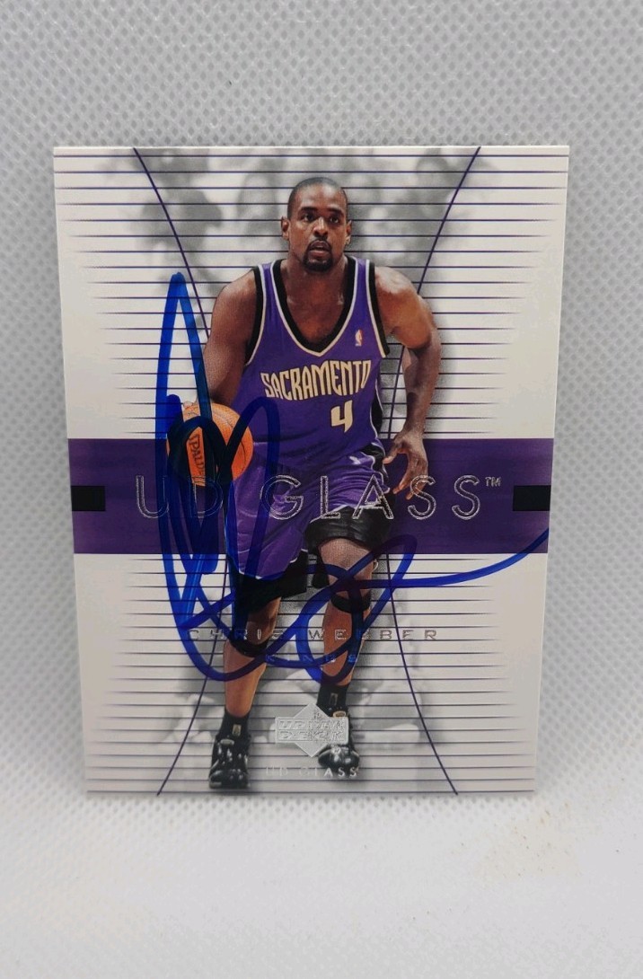 2003-04 UD Glass - Chris Webber #49 Signed Autographed Kings
