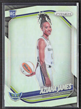 Aziaha James 2025 Panini Prizm WNBA Silver Holo Prizms Refractor Rookie RC #141