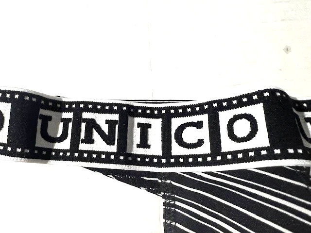 New MUNDO UNICO Mens Black & White String Thong Bikini Brief Underwear sz S - Image 3 of 4