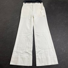 PILCRO The Rylan Relaxed High-Rise Flare Jeans Women's Size 27 White