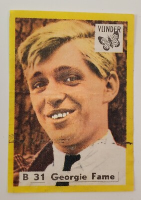 Georgie Fame Vlinder Matchbox Labels Trading Cards Film TV and Music Stars