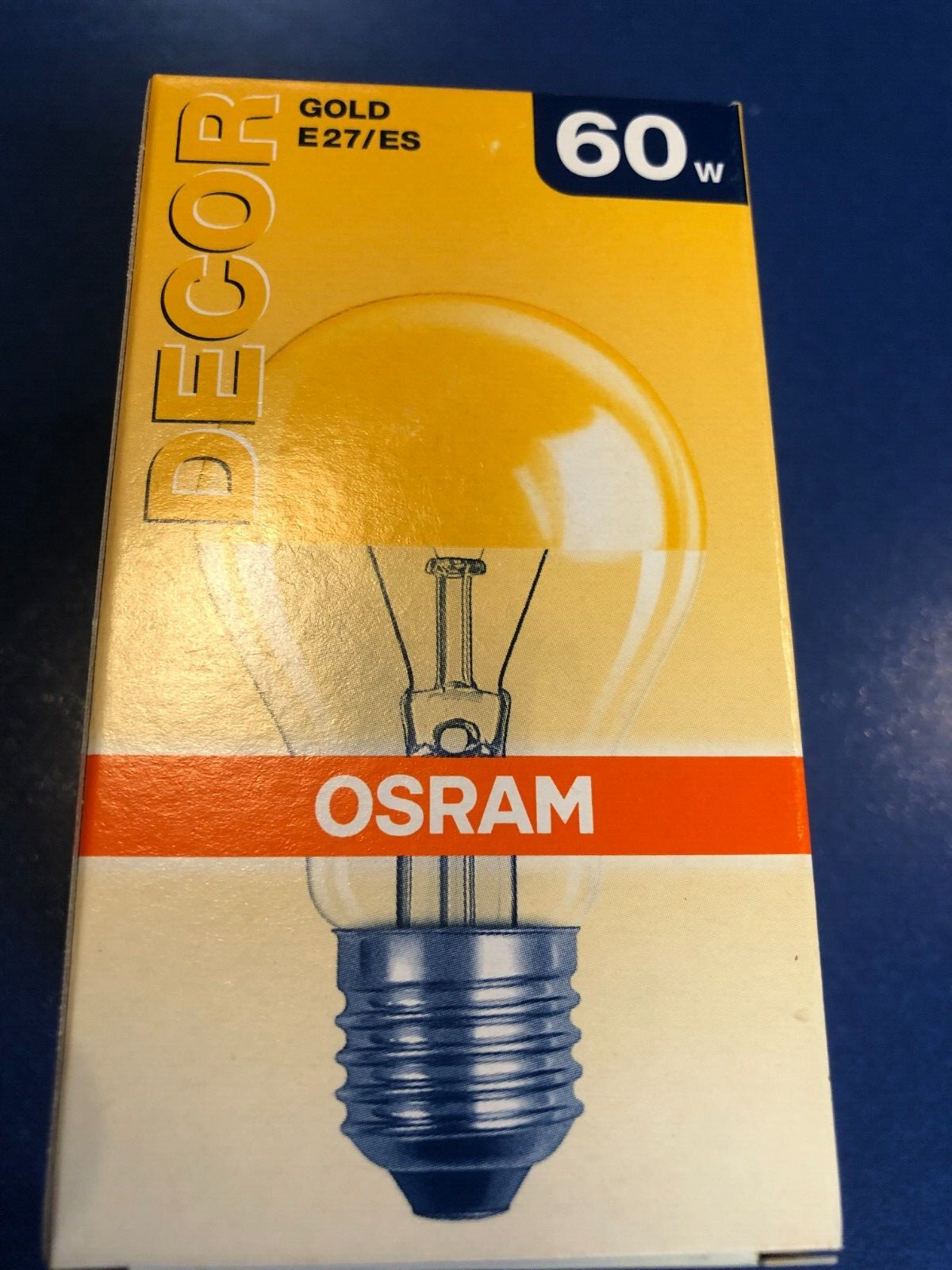 New Osram Dekolux Gold (Indoor & Outdoor!) Head Mirror E27 60W Cupped Mirrored