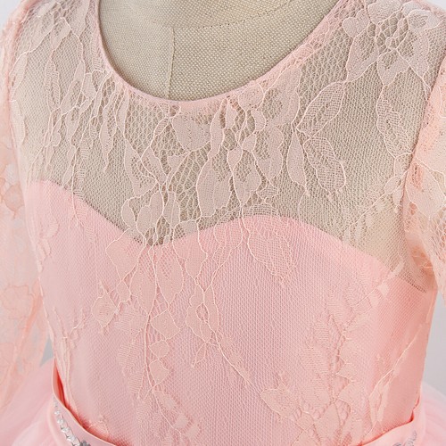 Teen Girls Bridesmaid Dresses Round Neck A-line Flowy Maxi Dress for 5-12 Year - Picture 44 of 59
