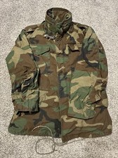 US Military M65 Field Jacket Mens Small Short Woodland Camo Cold Weather Coat