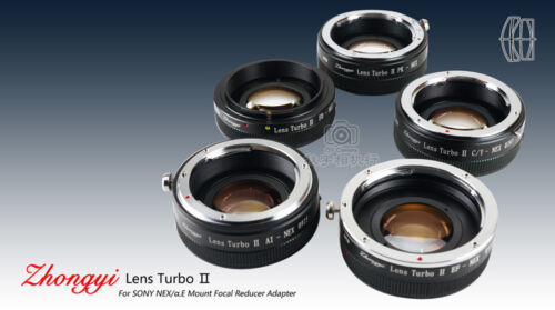 Adattatore obiettivo Turbo II per obiettivo con attacco Canon EOS EF a supporto Sony NEX α6000 a6500 - Foto 3 di 4